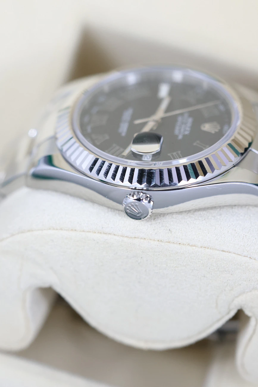 Часы Rolex  Datejust Ii 41Mm Steel And White Gold Black Roman  116334