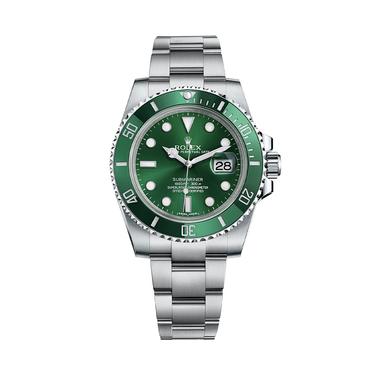Часы Rolex  Submariner Green Hulk New 2015 Full Stickers  116610LV