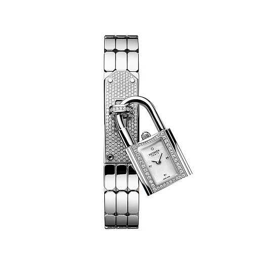 Часы Hermes  Kelly Watch Mini Model With Diamonds And Mop, 16 Mm  