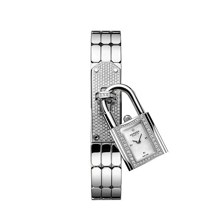 Часы Hermes  Kelly Watch Mini Model With Diamonds And Mop, 16 Mm  