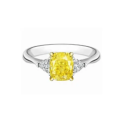 GIA Кольцо с бриллиантом 1,11 ct. Fancy Yellow/ VVS2 "Lucky Number"