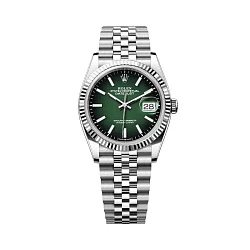 Rolex Datejust 36 mm Steel & White Gold Green Ombre Dial В пленках