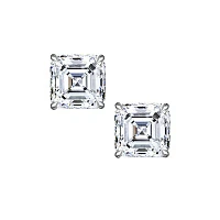 Украшение GIA  Серьги 1,00/1,01 ct. G/VVS2 (Asscher Cut)   