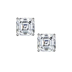 GIA Серьги 1,01/1,02 ct. F/VS1 (Asscher cut)