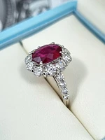 Украшение GIA  Кольцо с рубином 2,07 ct. "Pigeon Blood"   