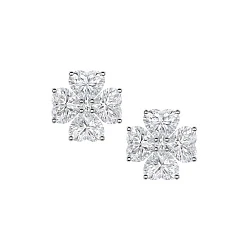 GIA Серьги с бриллиантами 4,04 ct. H/VS2