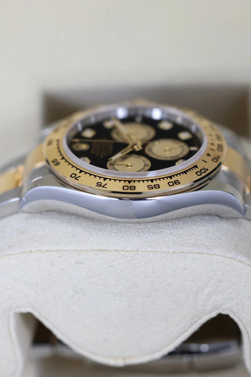 Часы Rolex  Cosmograph Daytona Steel &amp; Yellow Gold Black Dial Diamond Index  126503-0002