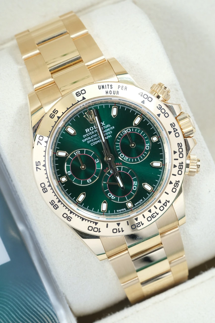 Часы Rolex  Cosmograph Daytona 40Mm Yellow Gold Green Dial  116508-0013