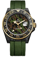 Часы DiW  Gmt Carbon Military 2021  Speedster GMT