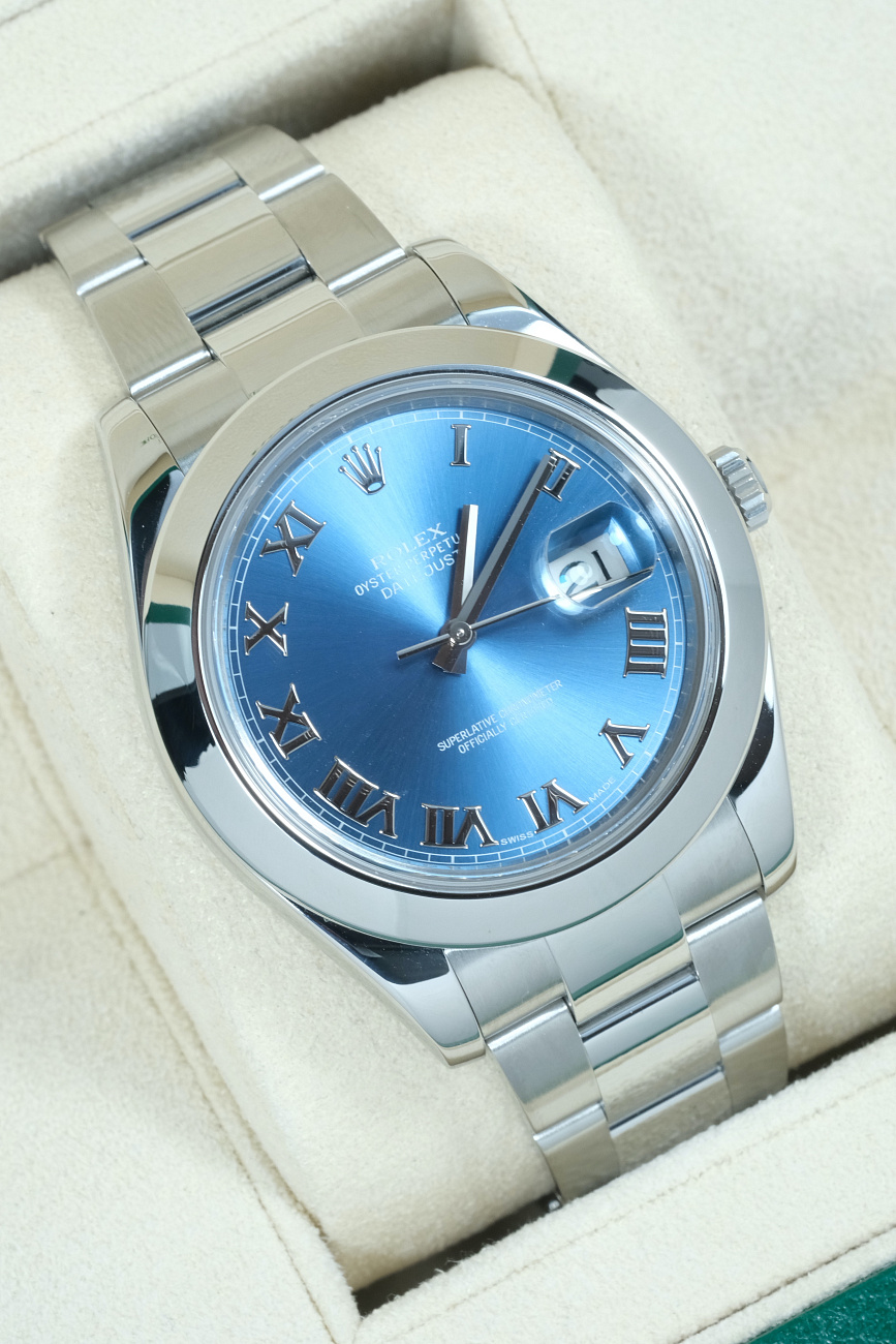 Часы Rolex  Datejust Ii 41Mm Azzurro Blue  116300