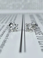 Украшение GIA  Серьги 1,02/1,05 ct. J/IF (3 Excellent) Round Diamonds   
