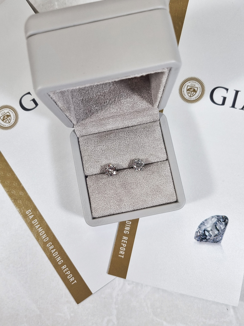 Украшение NO NAME  Серьги С Бриллиантами 1,50/1,50 Ct. H/Si1   