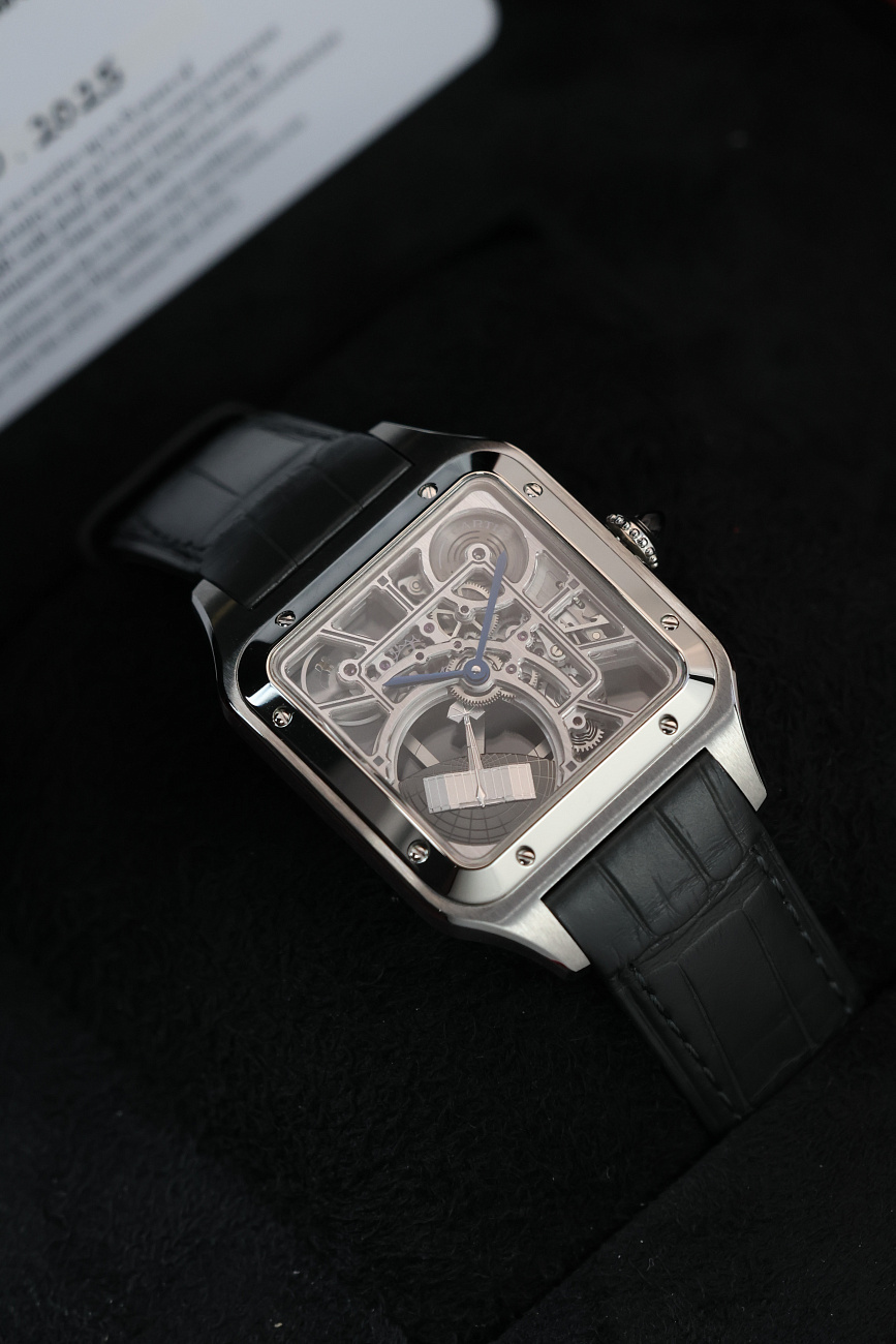 Часы Cartier  SANTOS-DUMONT SKELETON WATCH EQUIPPED WITH A MICRO-ROTOR  WHSA0032