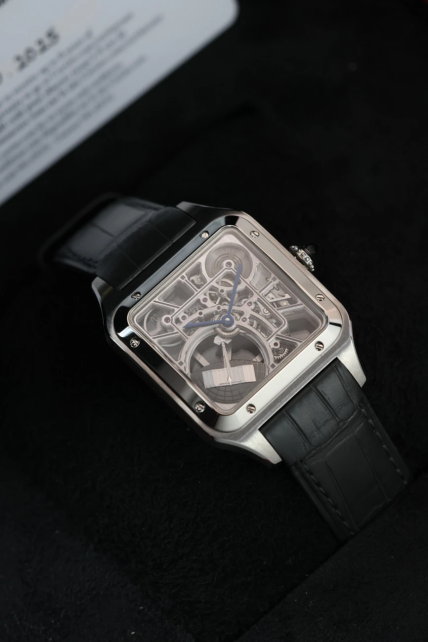 Часы Cartier  SANTOS-DUMONT SKELETON WATCH EQUIPPED WITH A MICRO-ROTOR  WHSA0032
