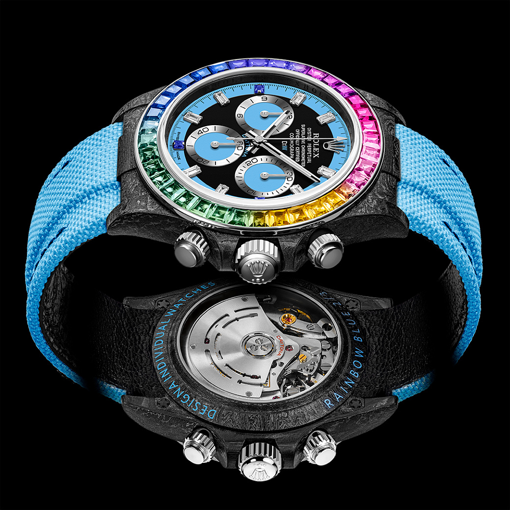 Заказать DiW  Rolex Daytona 40 Mm Rainbow Blue  