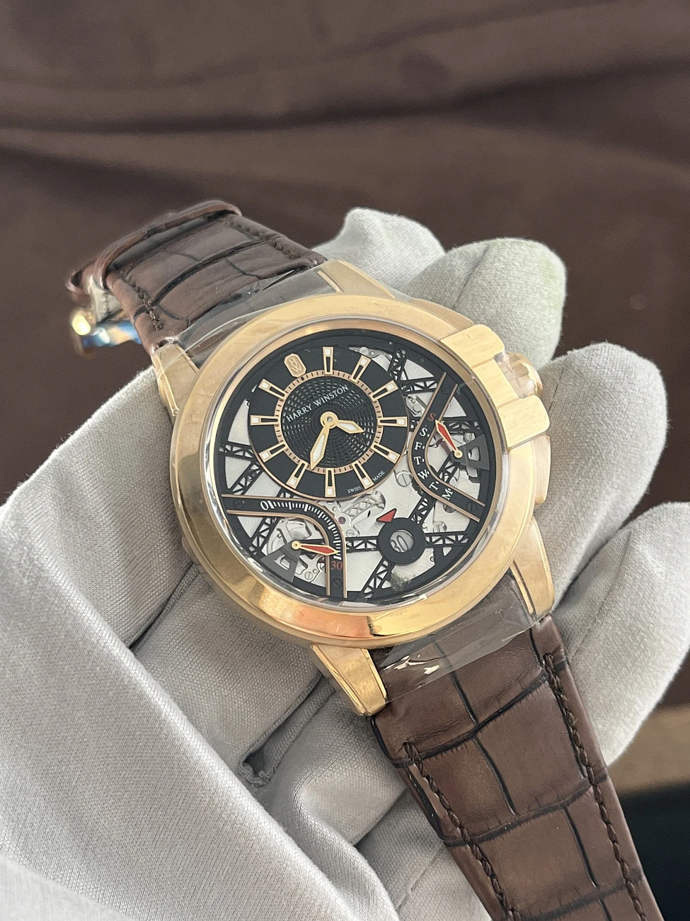 Часы Harry Winston  Ocean Biretrograde Automatic 42 Mm  OCEABI42RR001