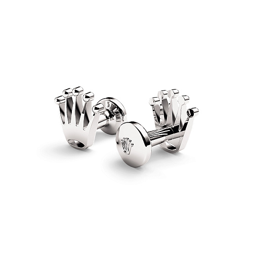 Сумки и аксессуары Rolex  ‘Crown’ cufflinks White Gold  A1019