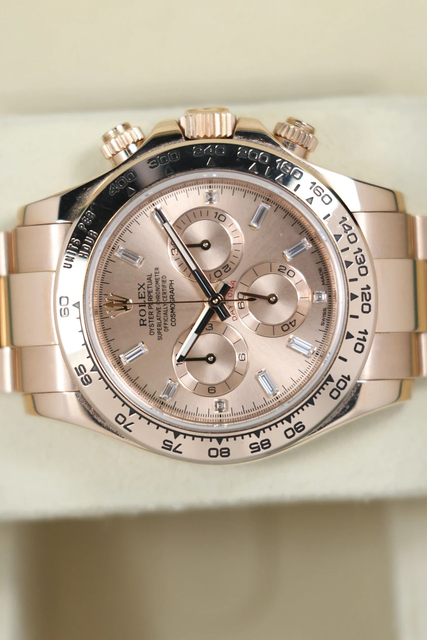 Часы Rolex  Oyster Perpetual Cosmograph Daytona Rose Gold Baguette  116505