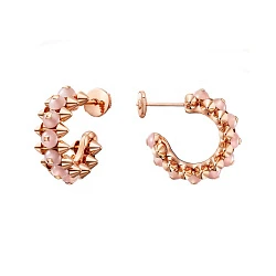 Cartier Clash de Cartier Earrings, Pink Chalcedony