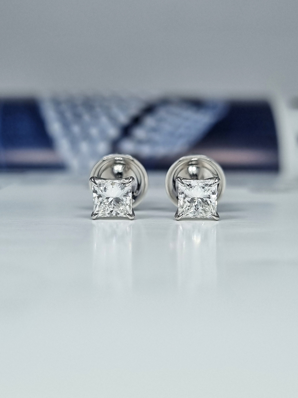 Украшение GIA  Серьги с бриллиантами 1,01/1,01 ct. G/VVS2   