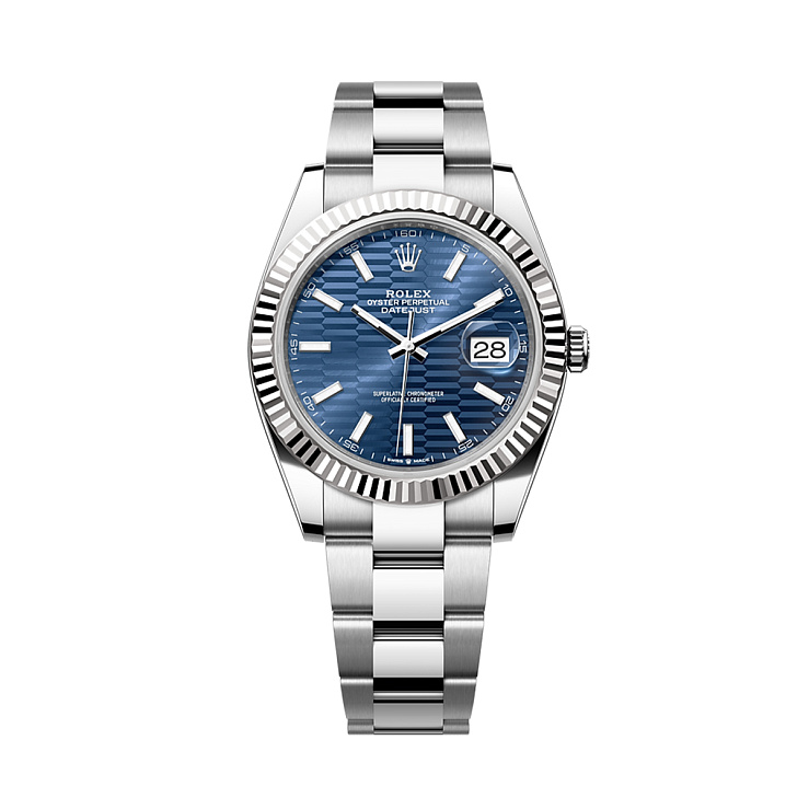 Часы Rolex  Oyster Perpetual Datejust 41Mm Blue Flutted Dial  126334