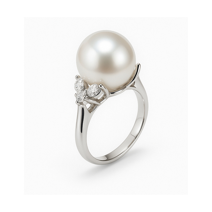 Украшение No Name  Кольцо с жемчугом Южных Морей 14,6 мм   