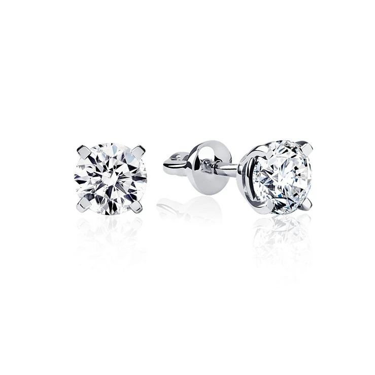 Украшение GIA  Серьги 0,50/0,50 ct. I/VS1 (Round Diamonds)   