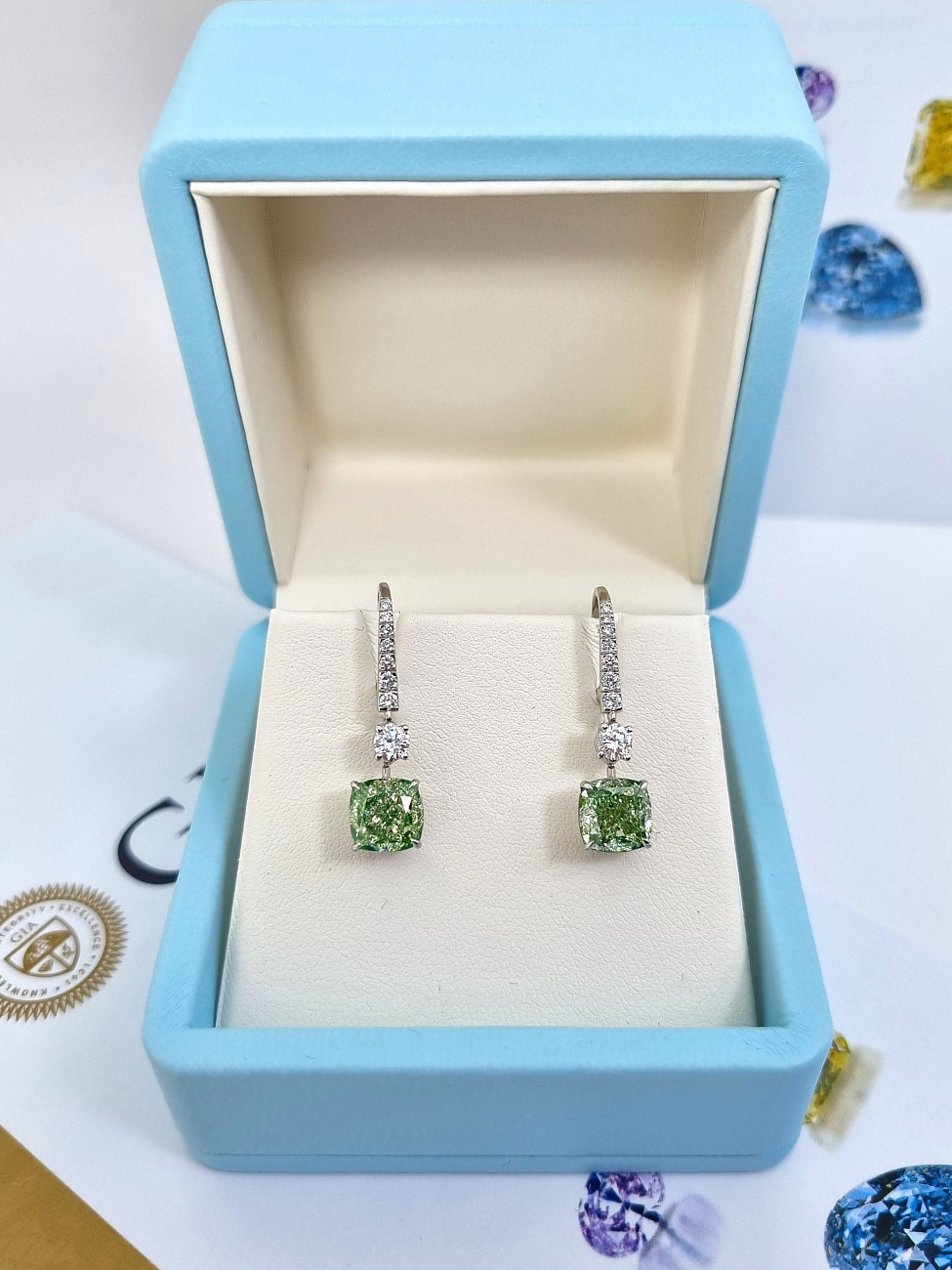 Украшение NO NAME  Серьги С Бриллиантами 2,51/2,61 Ct.   