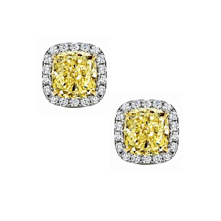 Украшение GIA  Серьги 1,00/1,00 ct. W To X/VVS2-VS2   