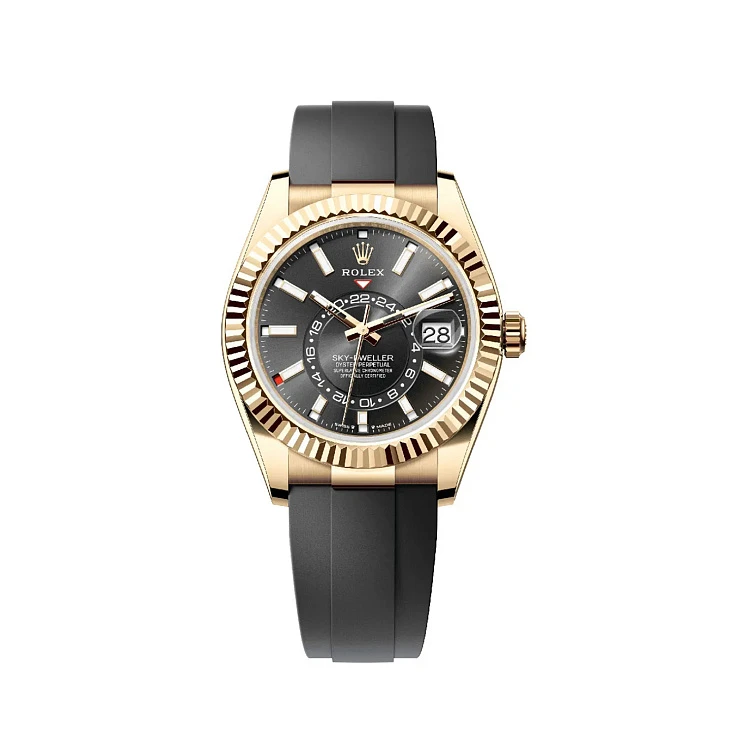 Часы Rolex  - Oyster Perpetual Sky-Dweller Yellow Gold Oysterflex  336238-0002