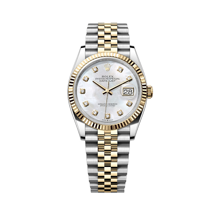 Часы Rolex  Datejust 36Mm Mother Of Pearl Dial Steel Yellow Gold  126233-0035