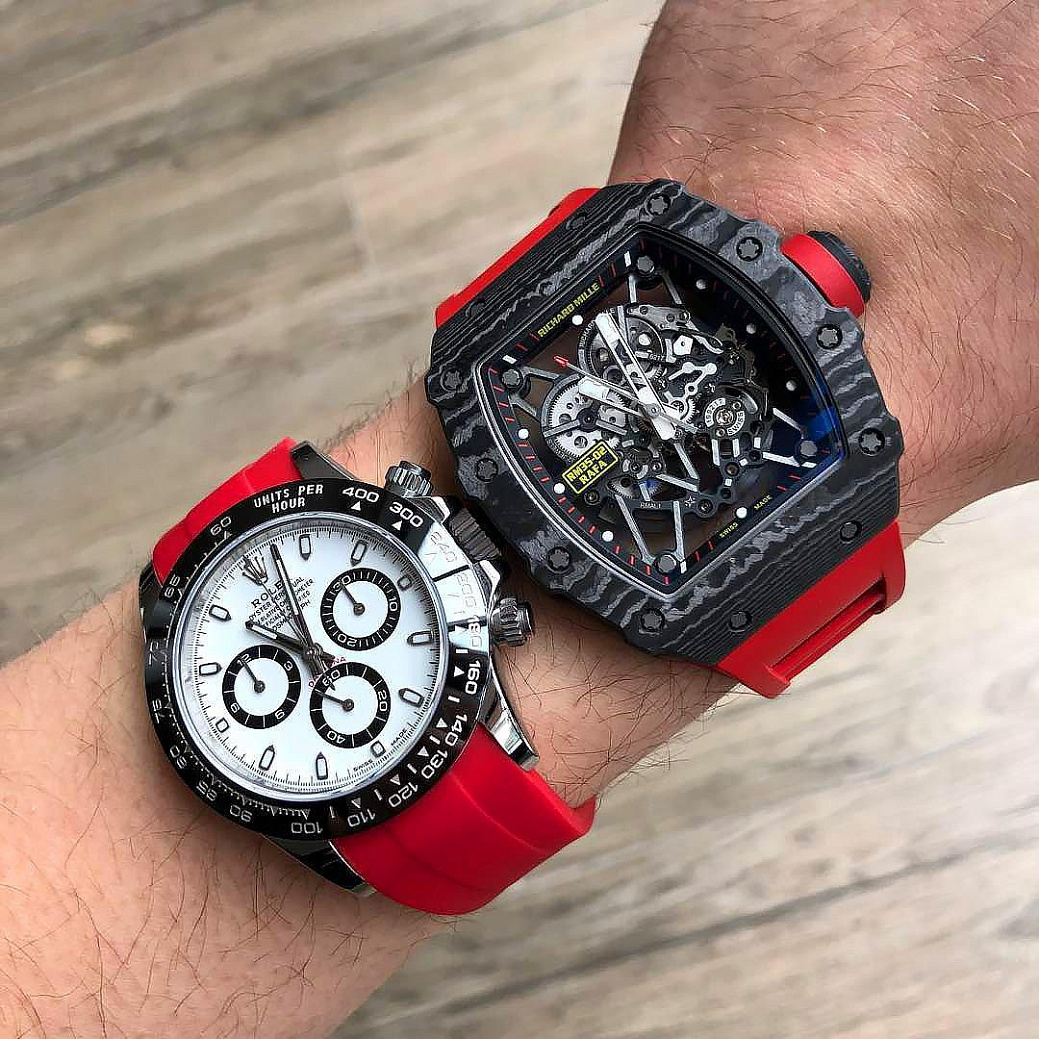 Часовой ремешок Rolex  Ремешок Для Часов Red 40Mm Strap  