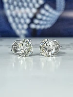 Украшение GIA  Серьги 3,26/3,32 ct. L/VS2 (3 Excellent) Round Diamonds   