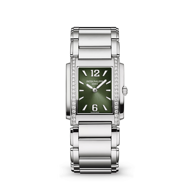 Часы Patek Philippe  Twenty-4 Sunburst Olive Green Dial  4910/1200A-011