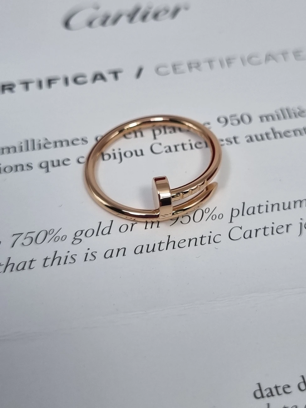 Украшение Cartier  Juste Un Clou Ring, Small Model  B4225800 