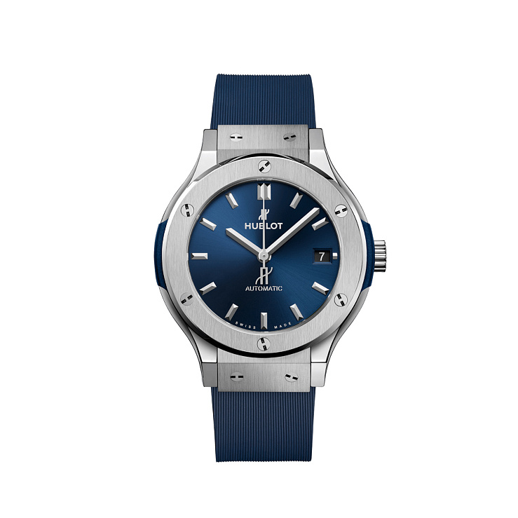 Часы Hublot  Classic Fusion Titanium Blue Diamonds 38Mm  565.NX.7170.RX