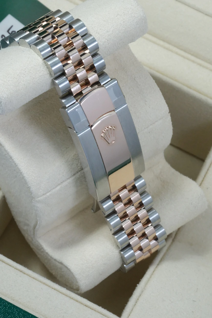 Часы Rolex  Datejust 36Mm Steel And Everose Gold Black Dial Diamonds-020  126231
