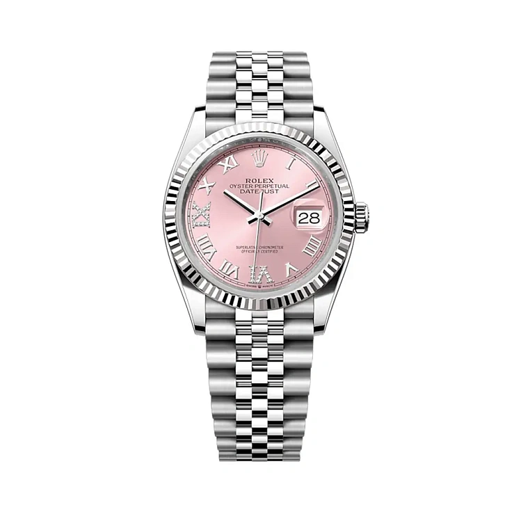 Часы Rolex  Datejust 36Mm Steel & White Gold Pink Viix  126234