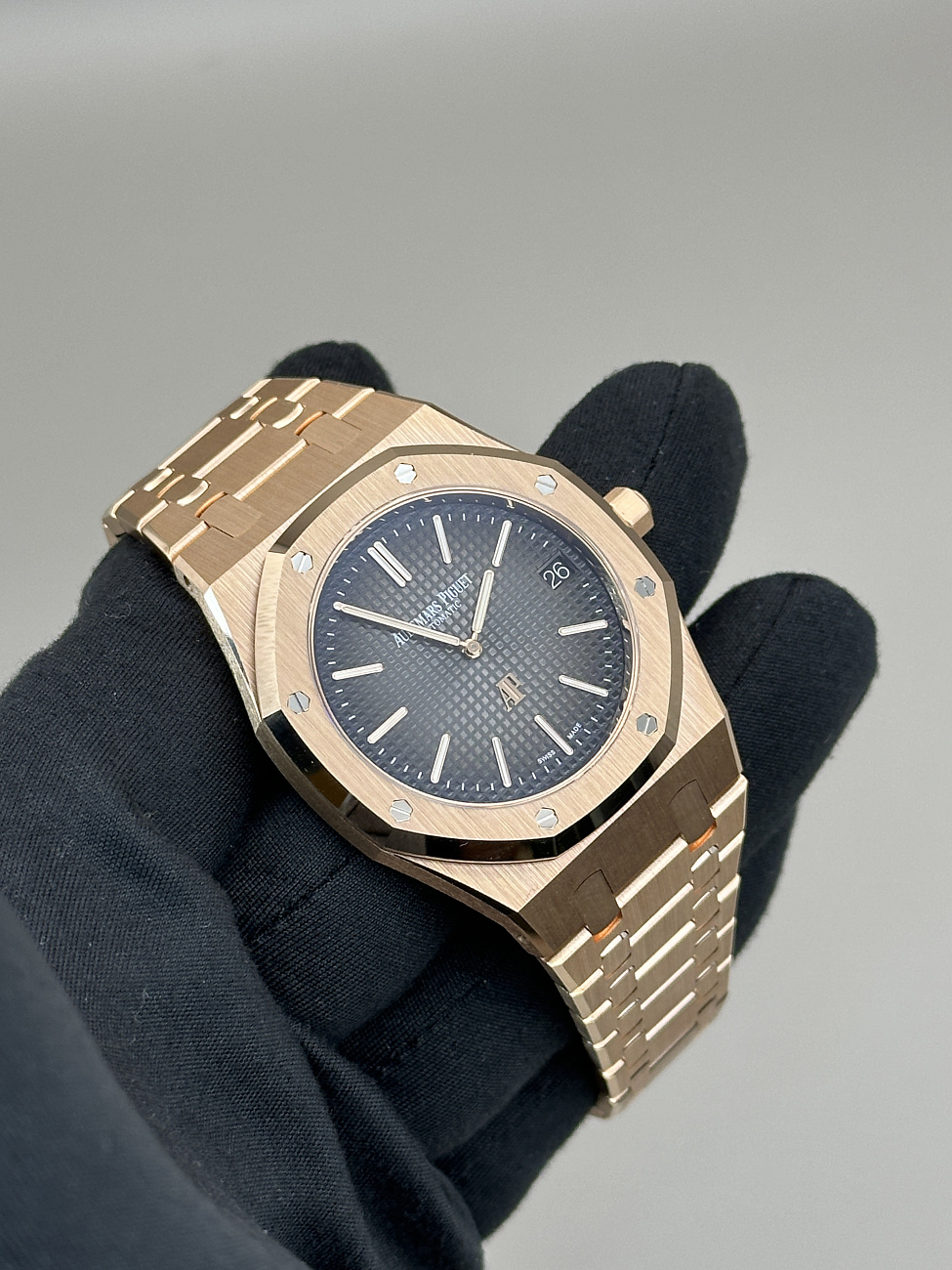 Часы Audemars Piguet  Royal Oak &quot;Jumbo&quot; Rose Gold Extra-Thin &quot;50Th Anniversary&quot; Юбилейные  16202ST.OO.1240ST.01