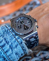Часовой ремешок Audemars Piguet  Ремешок Для Часов Graphite Digi Camo Ap Royal Oak Offshore 42Mm Strap  