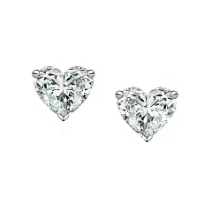 GIA Серьги 1,01/1,01 ct. G-H/VVS2-VS1 (Heart Diamonds)