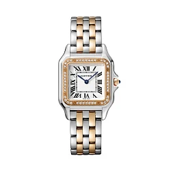 Cartier Panthere Medium Steel/Rose Gold Diamonds
