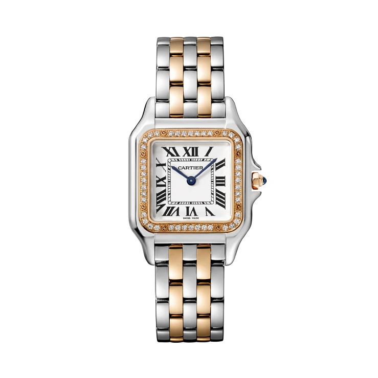 Часы Cartier  Panthere Medium Steel/Rose Gold Diamonds  W3PN0007