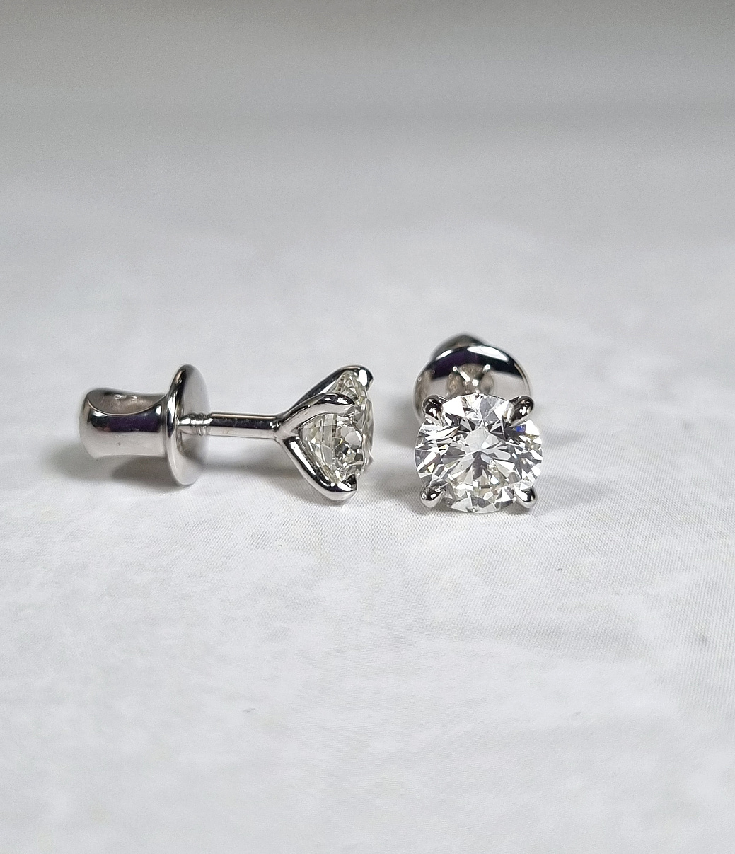 Украшение NO NAME  Серьги С Бриллиантами 1,01 J/Si1; 1,00 J/Vs1   