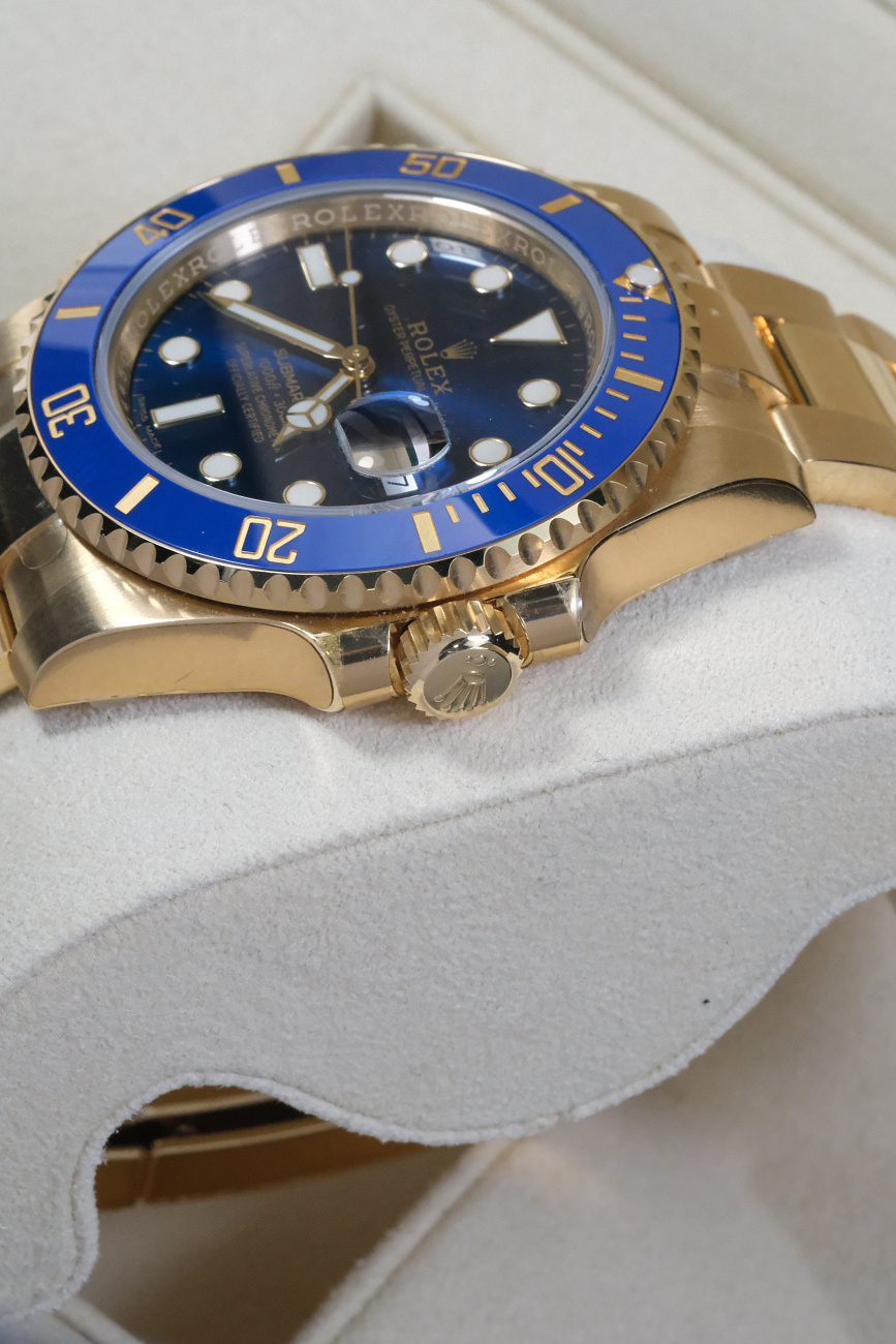 Часы Rolex  Submariner Yellow Gold Blue Discontiniued (Новые В Пленках)  116618LB
