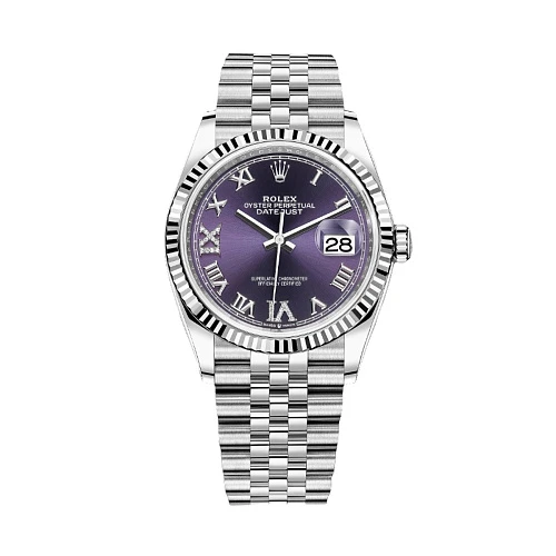 Часы Rolex  Datejust 36Mm Steel & White Gold Purple Dial  126234