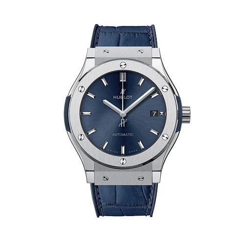 Часы Hublot  Fusion 45Mm Blue Titanium Leather  511.NX.7170.RX