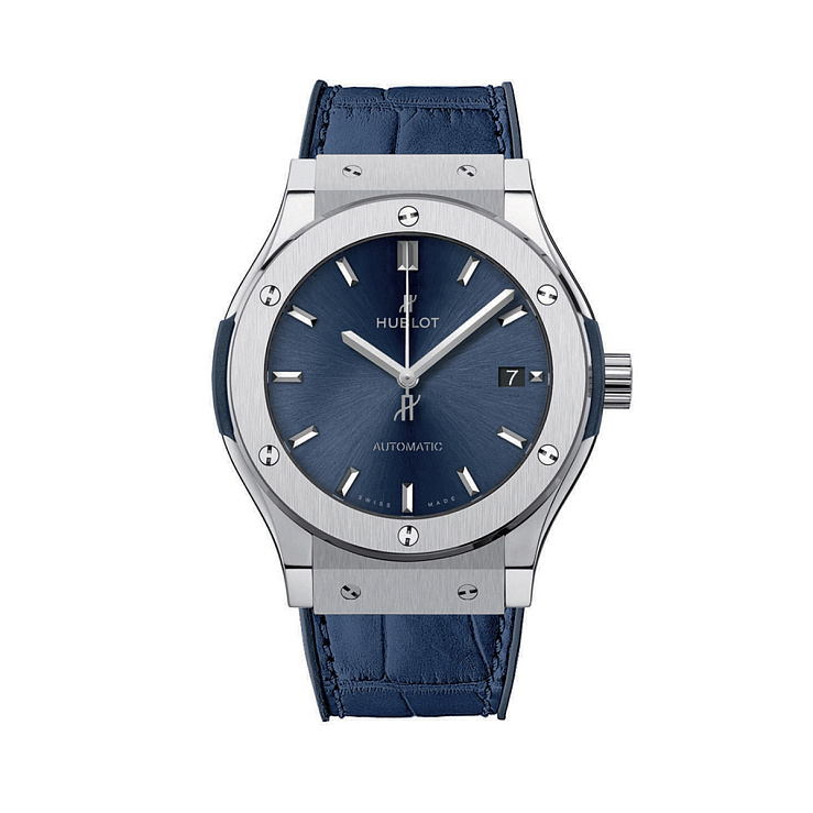 Часы Hublot  Fusion 45Mm Blue Titanium Leather  511.NX.7170.RX