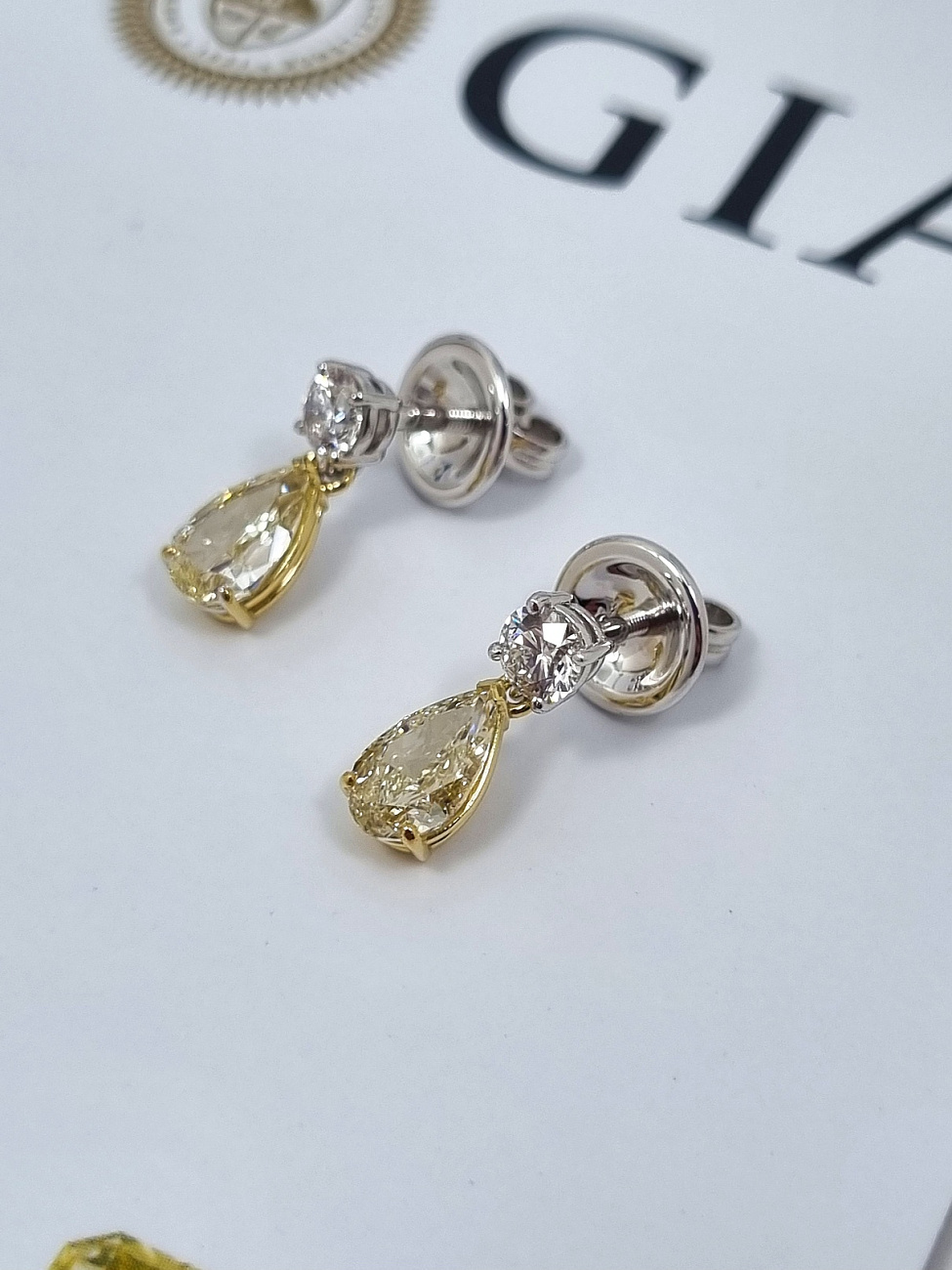 Украшение NO NAME  Серьги 1,00/1,03 Ct. Flby/Vs1   