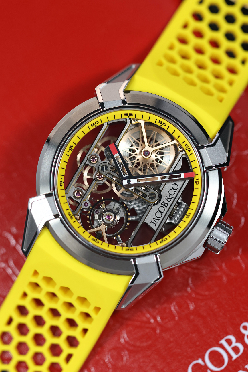 Часы Jacob &amp; Co  Epic X Skeleton Titanium Yellow  EX110.20.AA.AQ.A